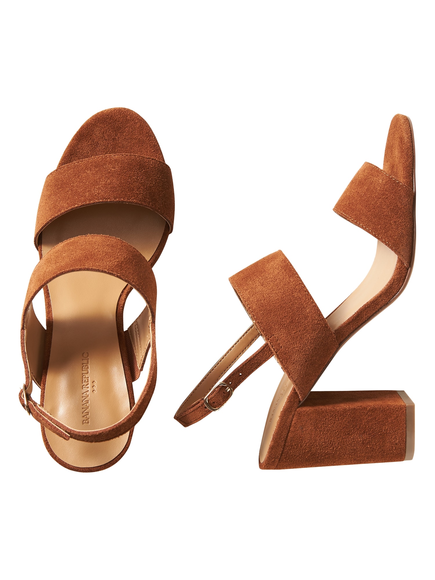 Fashion double strap block heel sandals