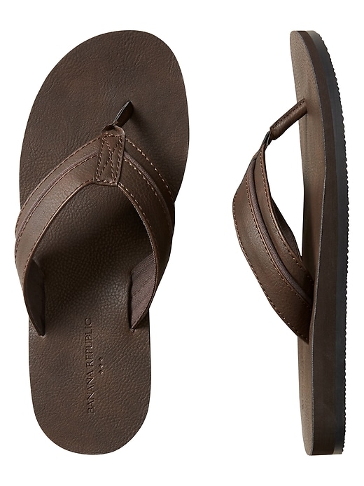 brown flip flops