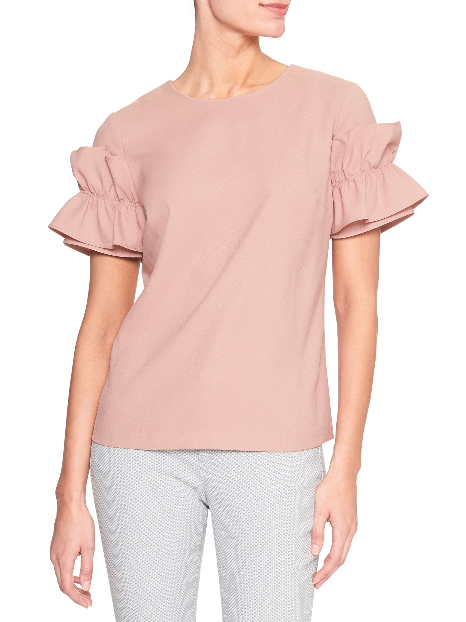 banana republic ruffle sleeve top