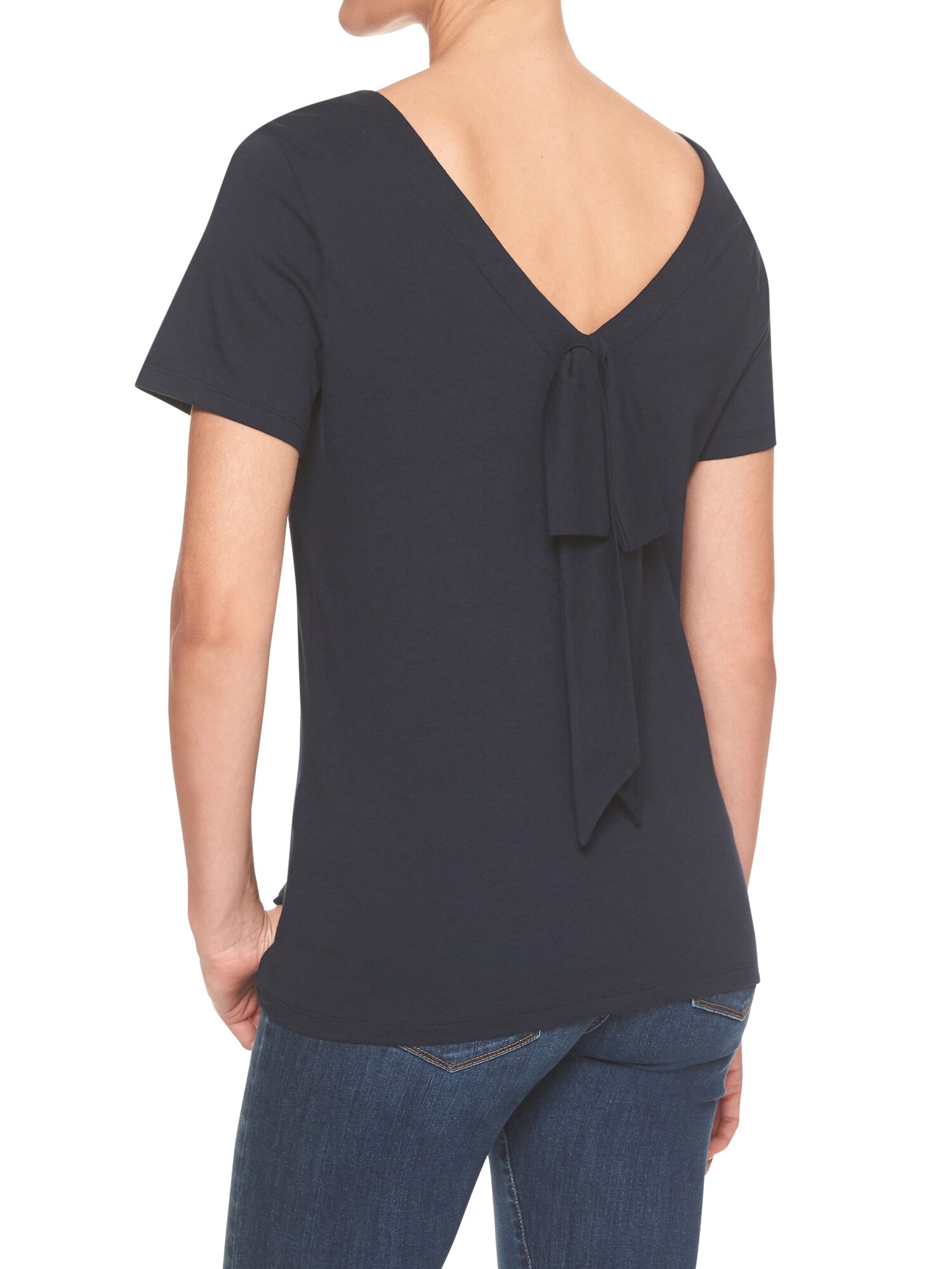 Short Sleeve Bow Back Top | Banana Republic Factory