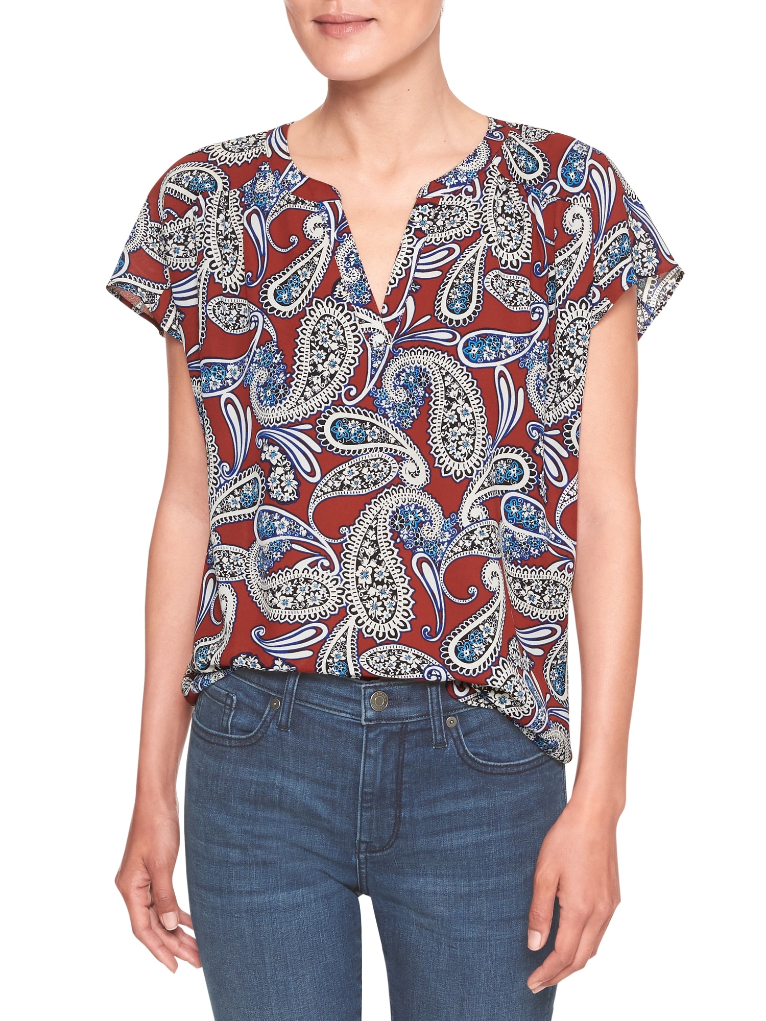 Print Dolman Sleeve Top Banana Republic Factory