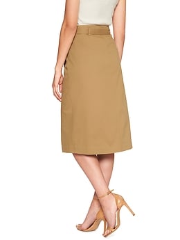 【in a row】Midi chino skirt WEEKDAY Chino Midi Lenght Skirt | endource
