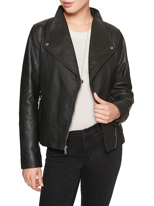 Leather Moto Jacket Banana Republic Factory Leather Moto Jacket