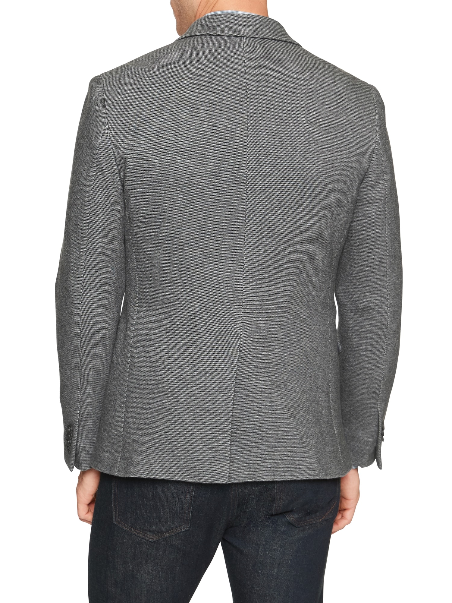 Buy Men Grey Textured Ultra Slim Fit Formal Blazer Online - 737815