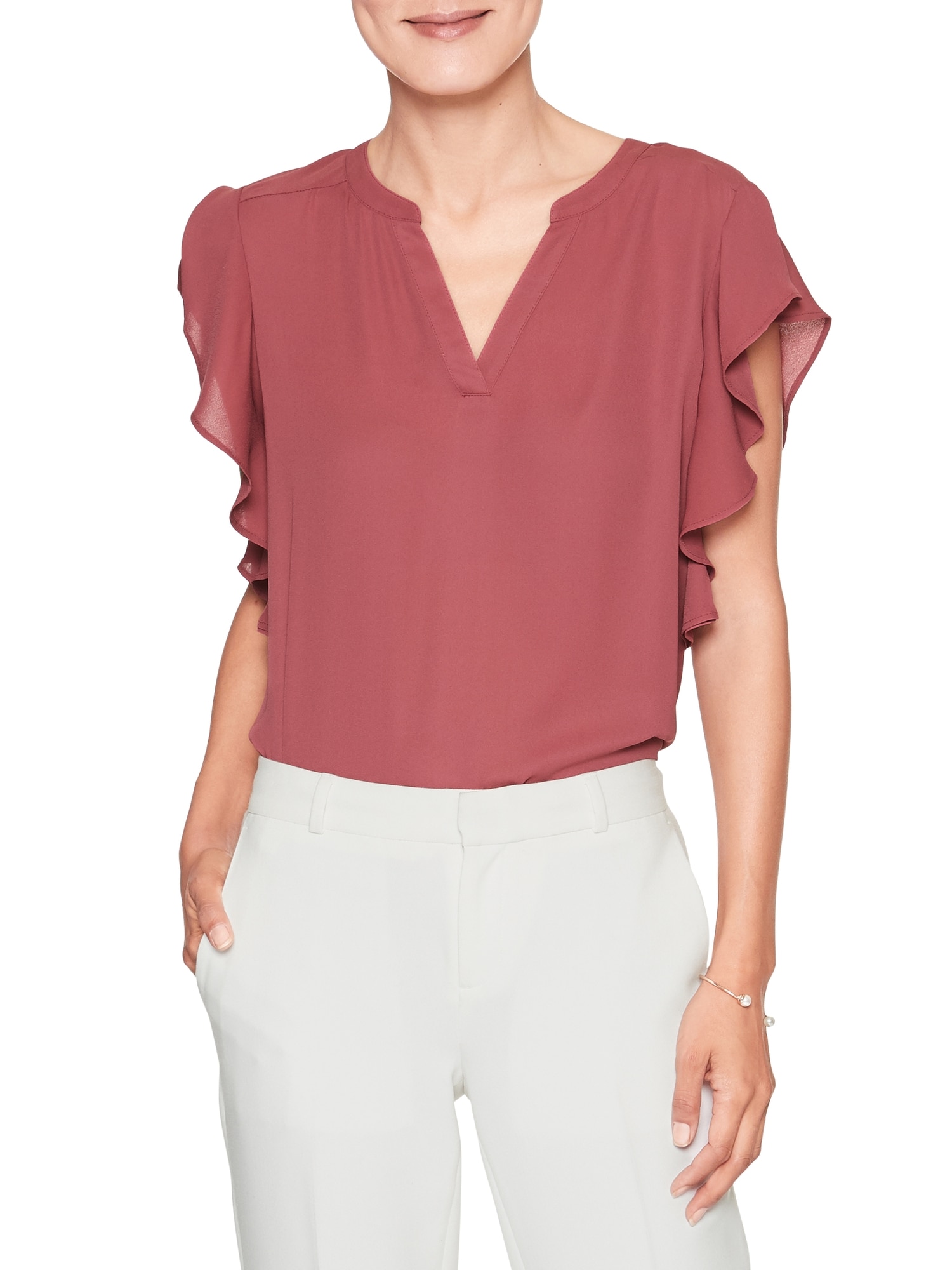 Ruffle DolmanSleeve Top Banana Republic Factory