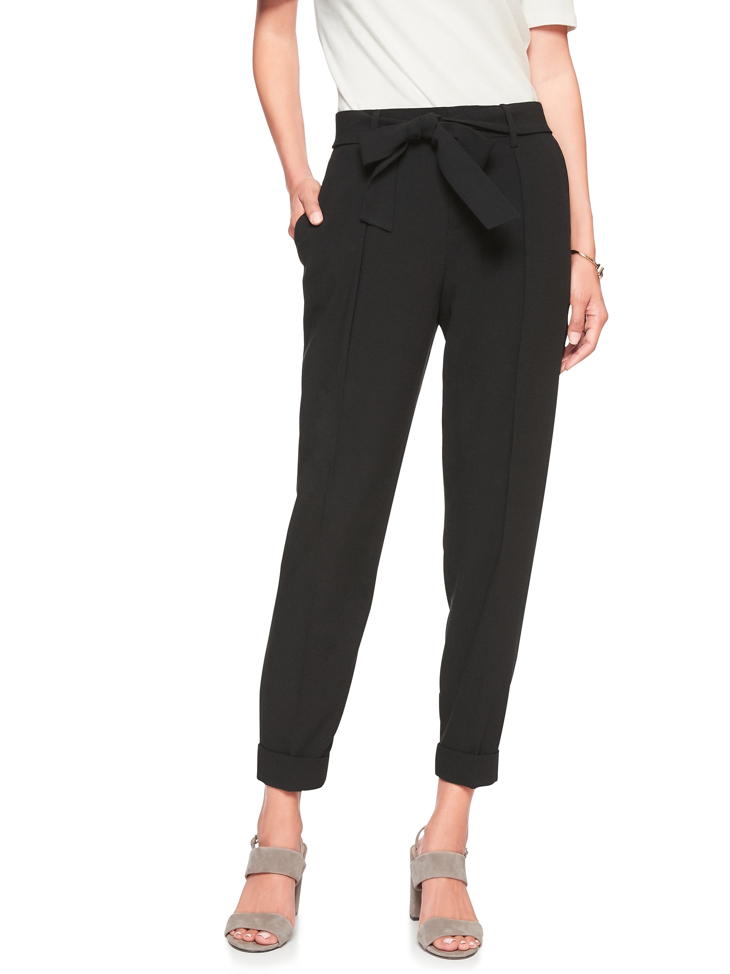 Reiss Mylie Tie-Waist Tapered Trousers | Coquitlam Centre