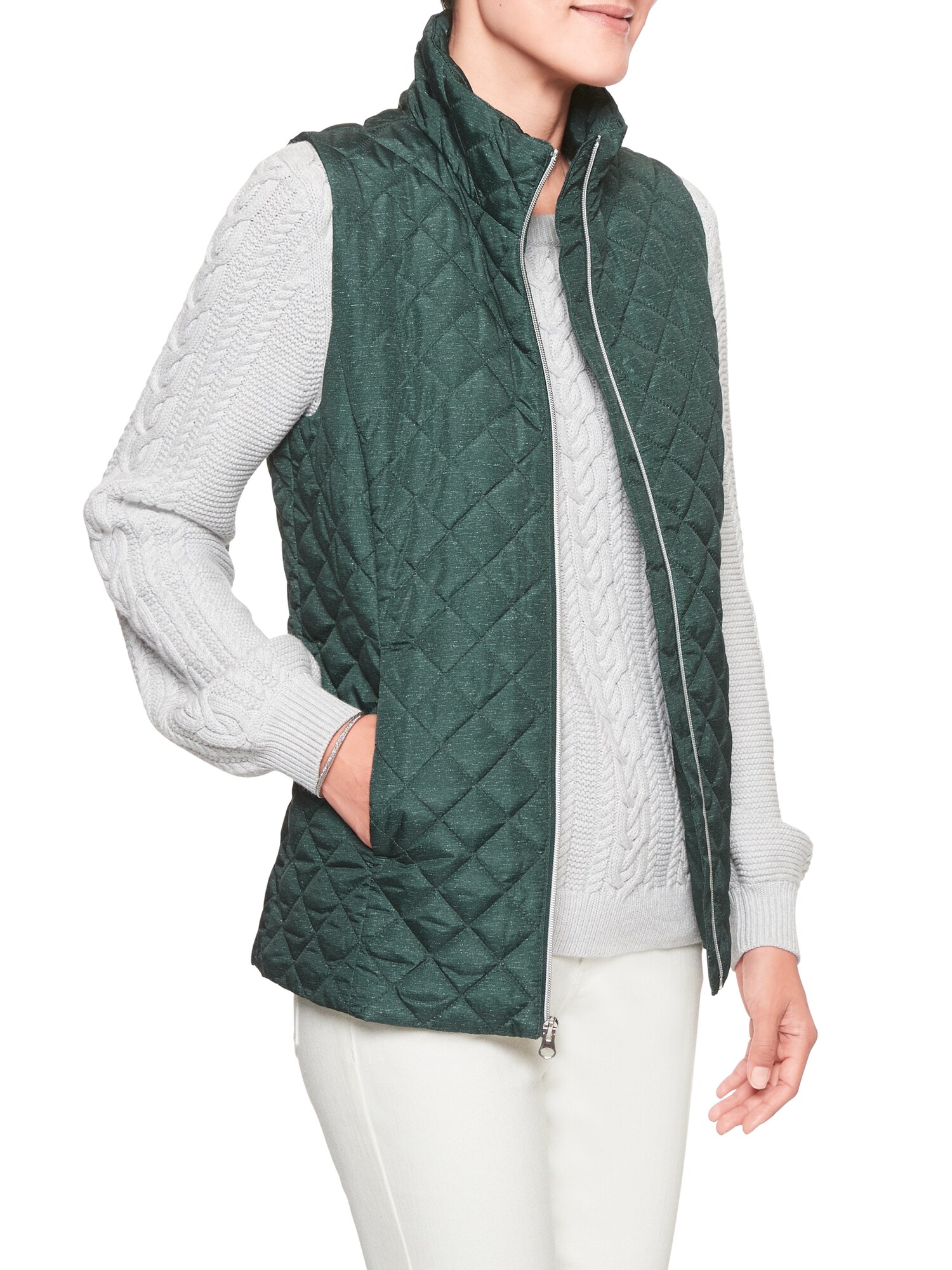 Slim Puffer Vest Banana Republic Factory