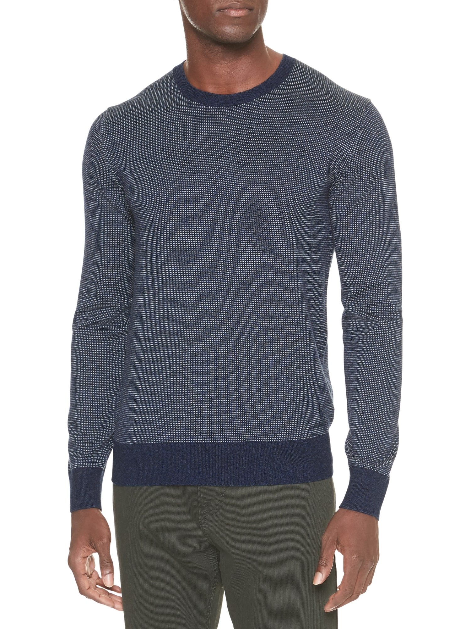 Birdseye Premium Luxe Crew Neck Sweater | Banana Republic Factory