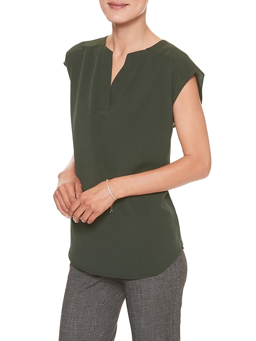 Notch Collar Dolman Sleeve Top | Banana Republic Factory