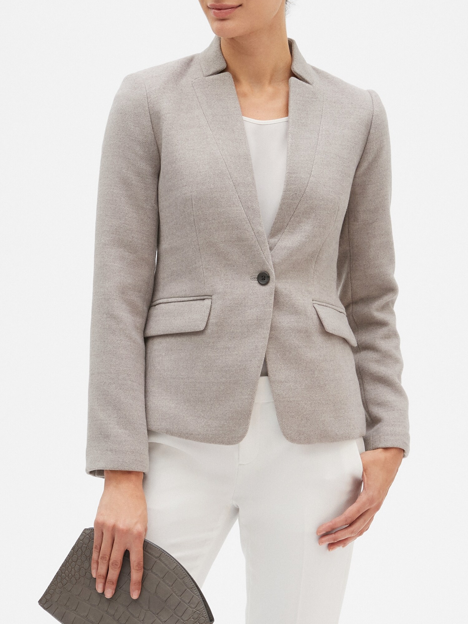 Inverted collar shop blazer