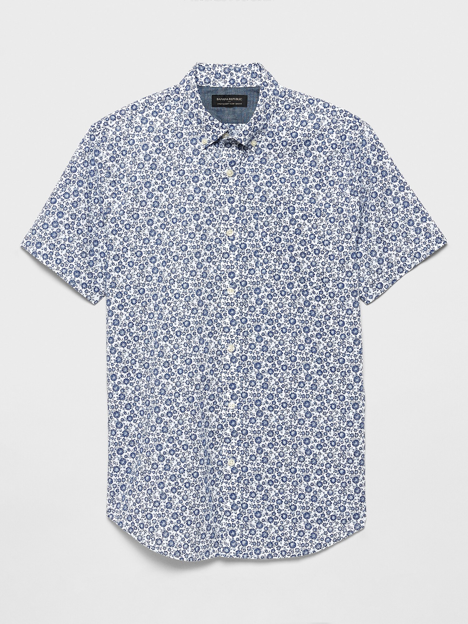 Slim-Fit Soft-Wash Print Shirt | Banana Republic Factory
