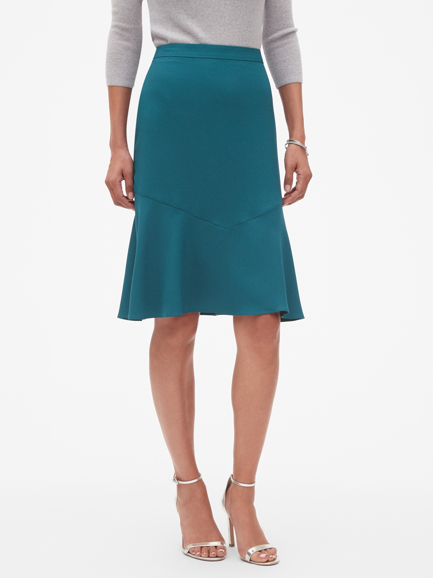 Flounce Hem Skirt Banana Republic Factory