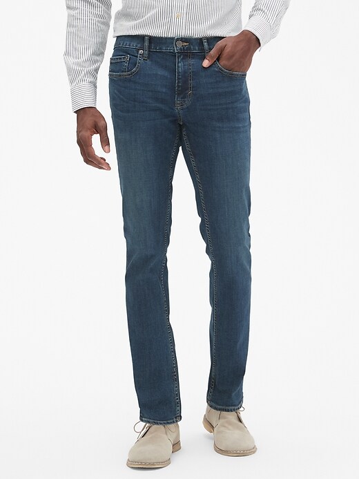 Techmotion SlimFit Stretch Dark Wash Stretch Jean Banana Republic
