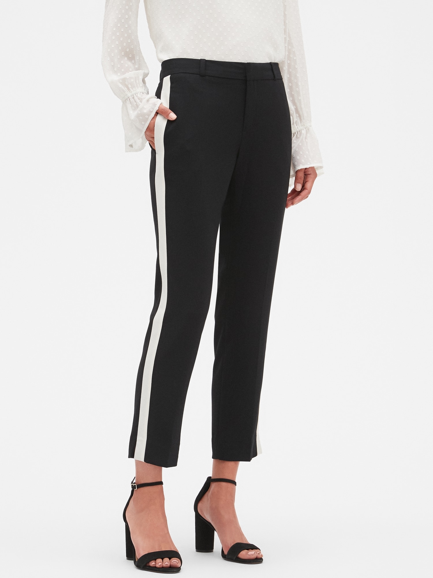 Avery Side Stripe Tailored Ankle Pant