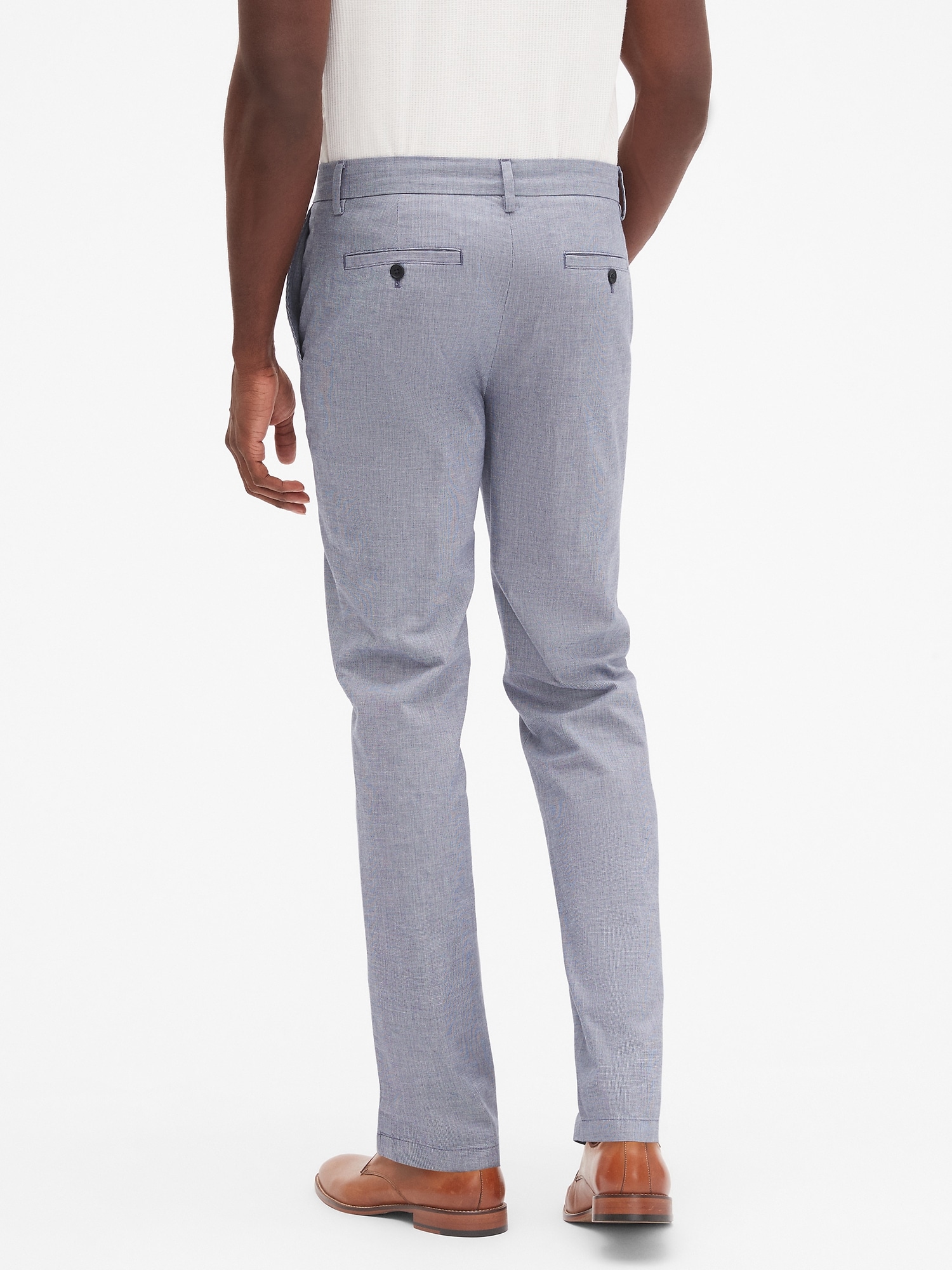 Aiden Slim-Fit Light Blue Textured Pant | Banana Republic Factory