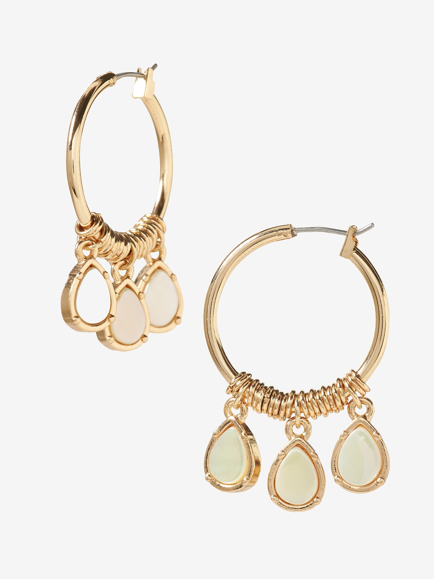 Mop Dangle Hoop Earrings Banana Republic Factory