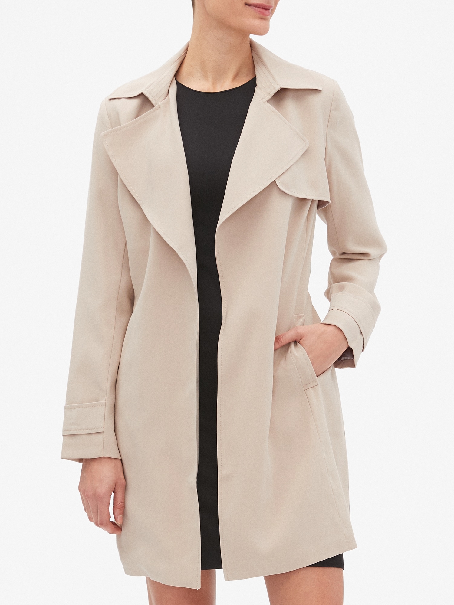 Banana Republic Factory Short Tan deals Trench Coat