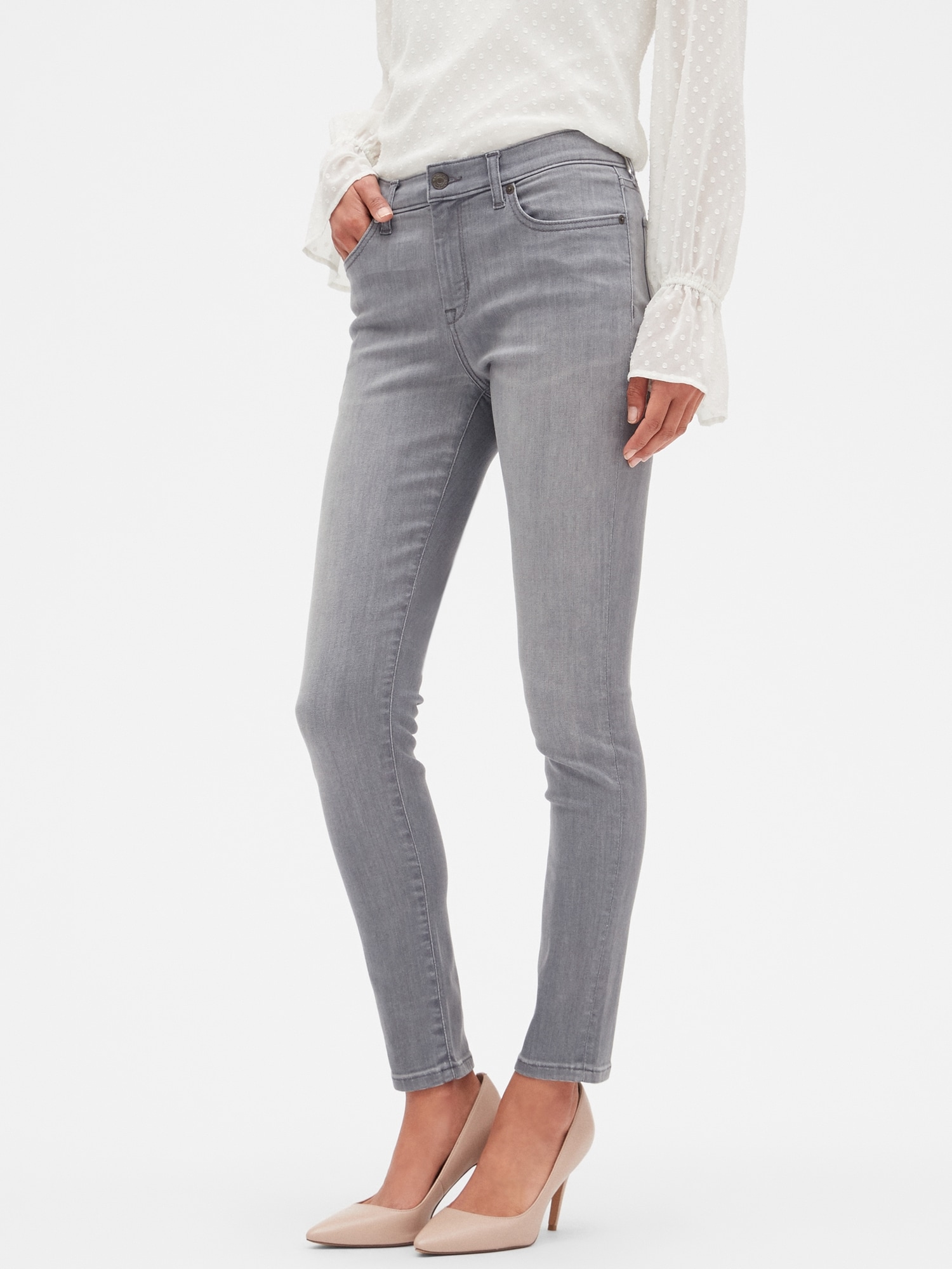 petite grey skinny jeans