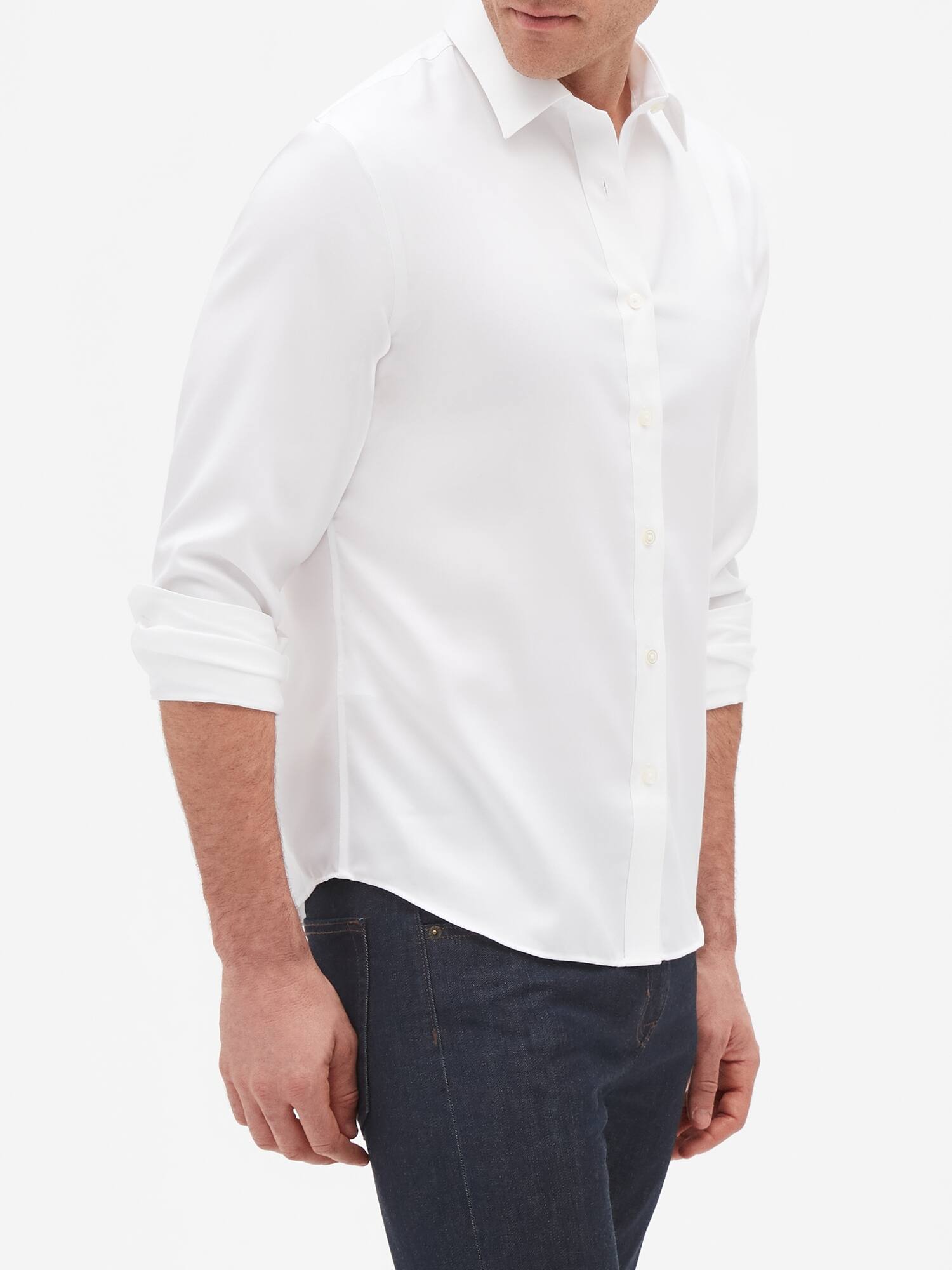 slim fit no tuck shirt