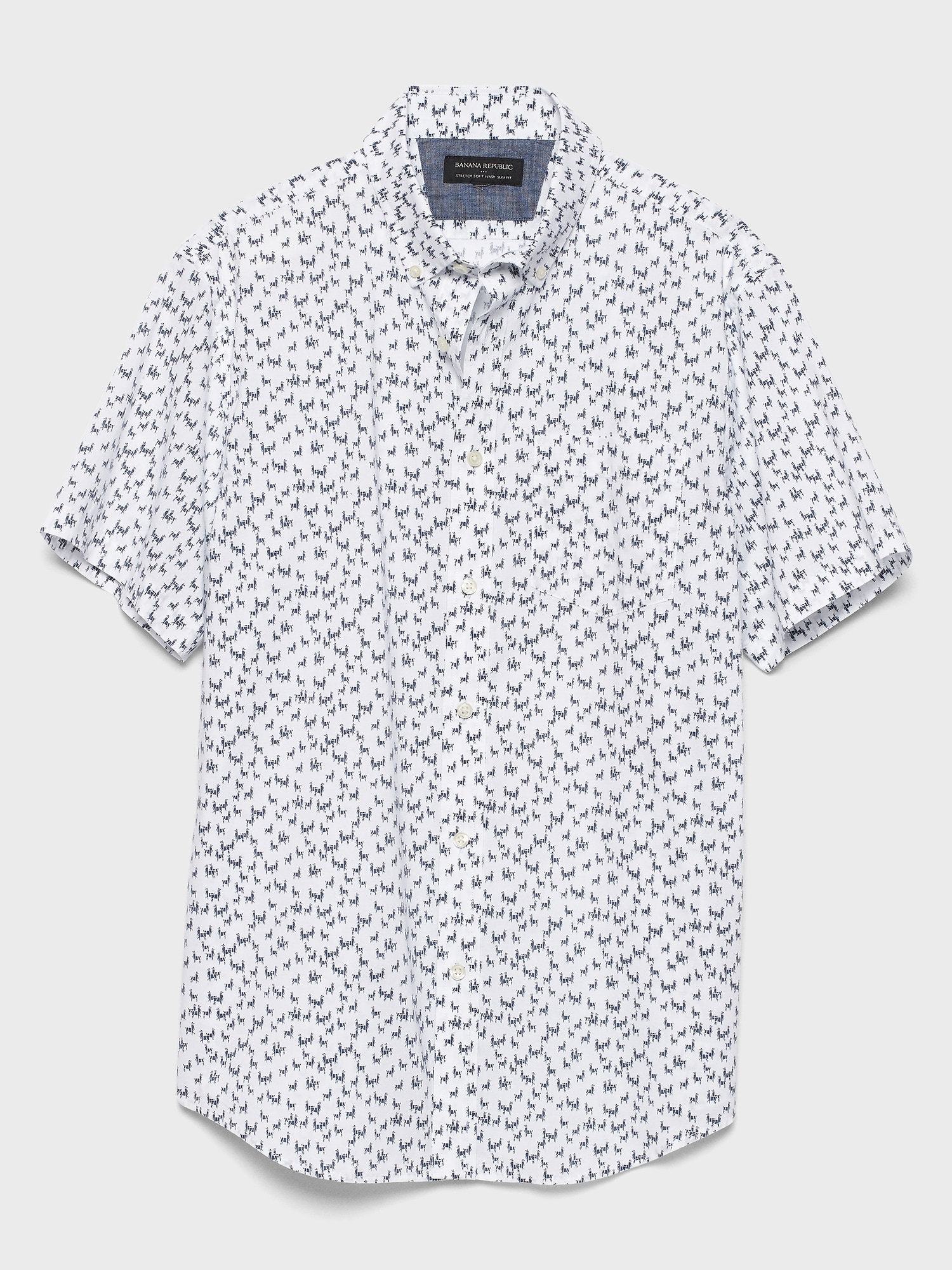 SlimFit Soft Wash Print Shirt Banana Republic Factory