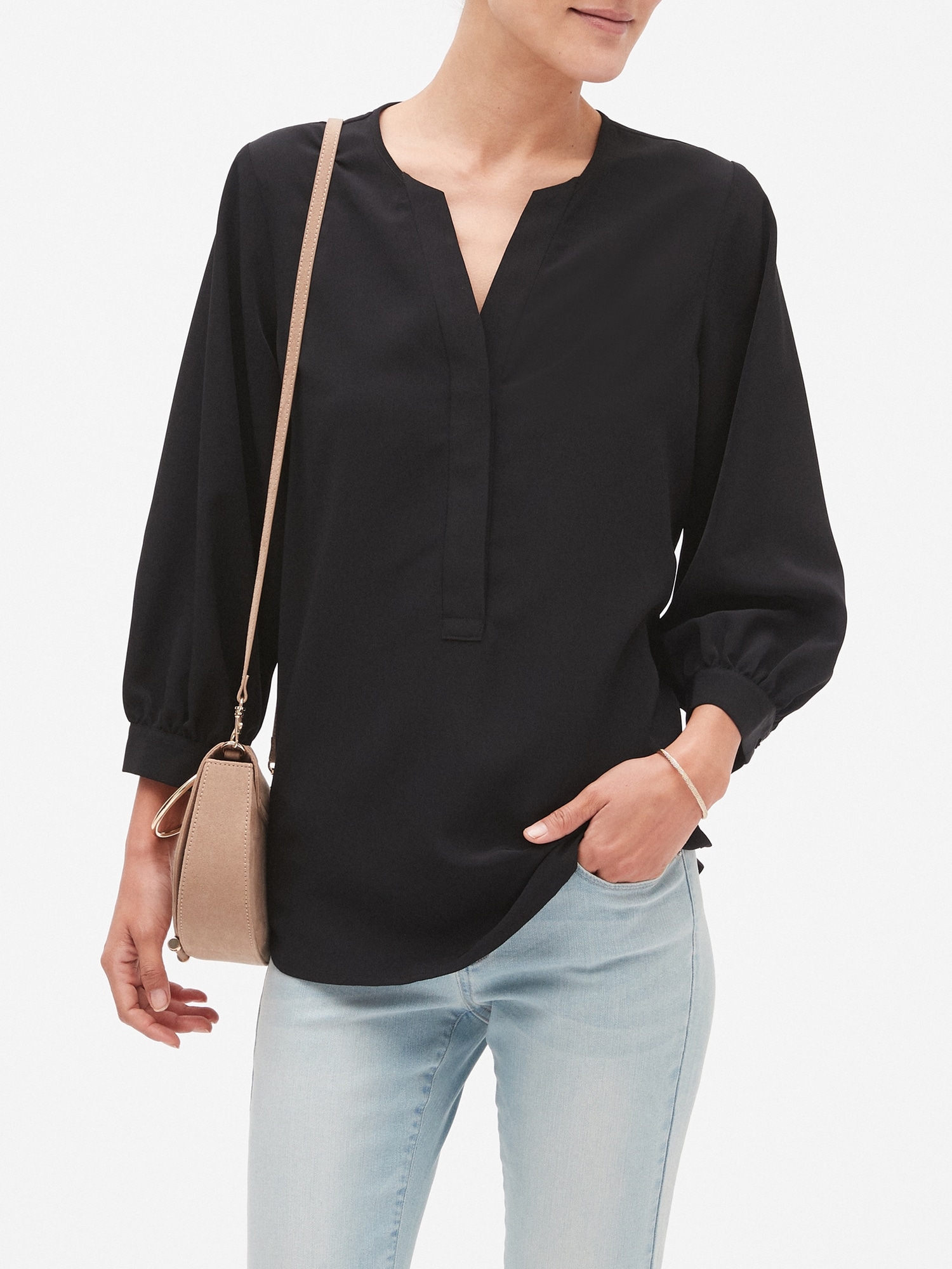 Petite Curved Hem Tunic | Banana Republic Factory