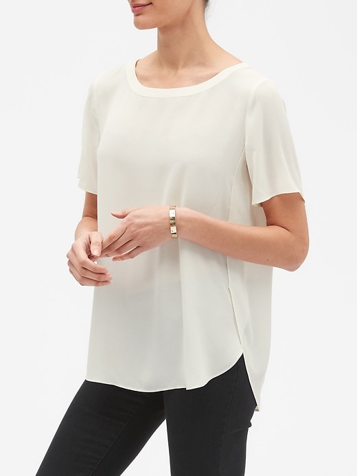 banana republic high low hem top