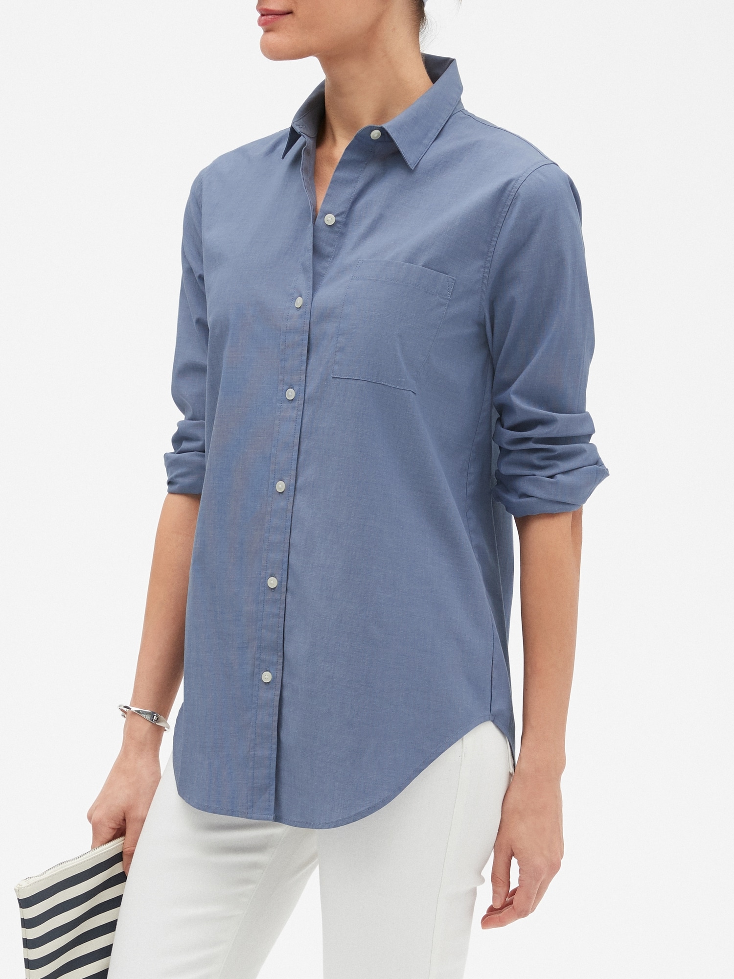 Boyfriend Chambray Shirt Banana Republic Factory