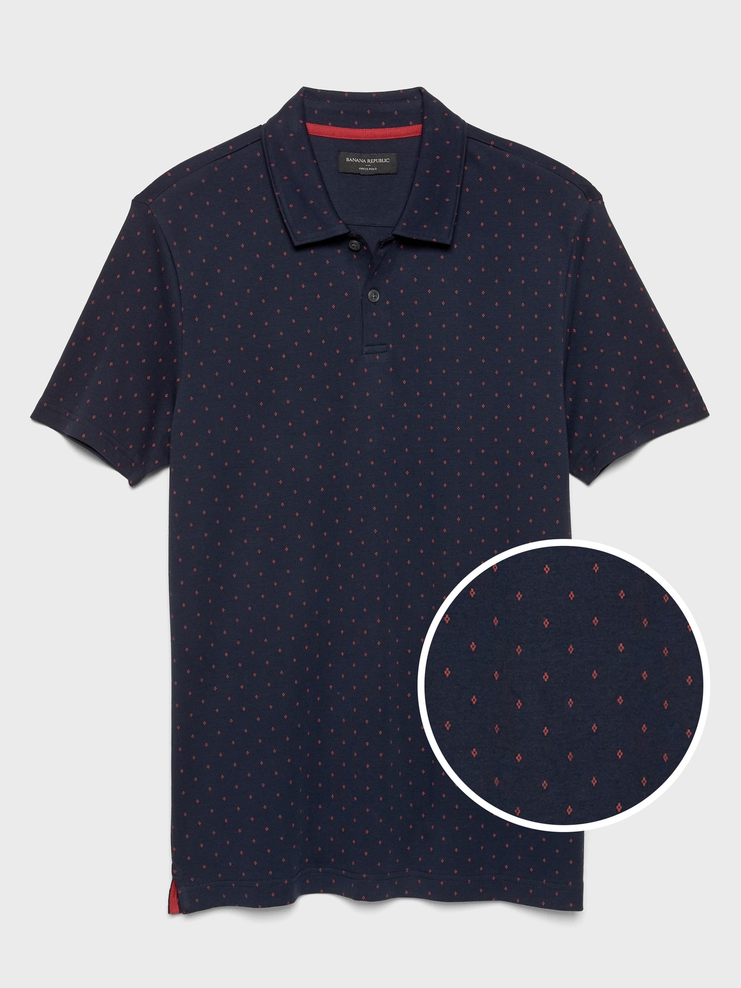 Diamond Print Dress Polo