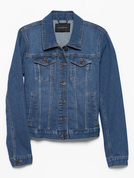 petite long denim jacket