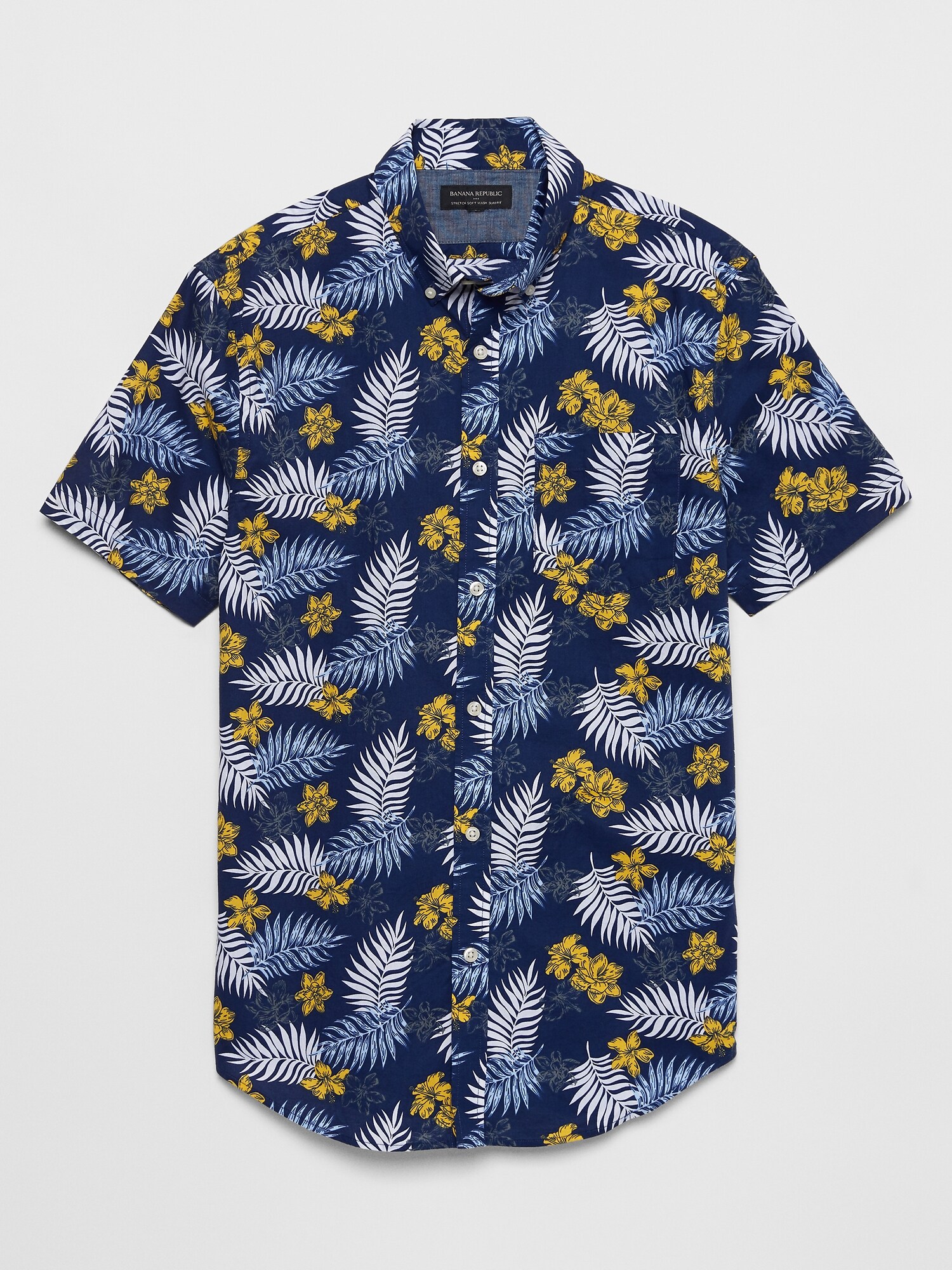 Slim-Fit Soft Wash Print Shirt | Banana Republic Factory