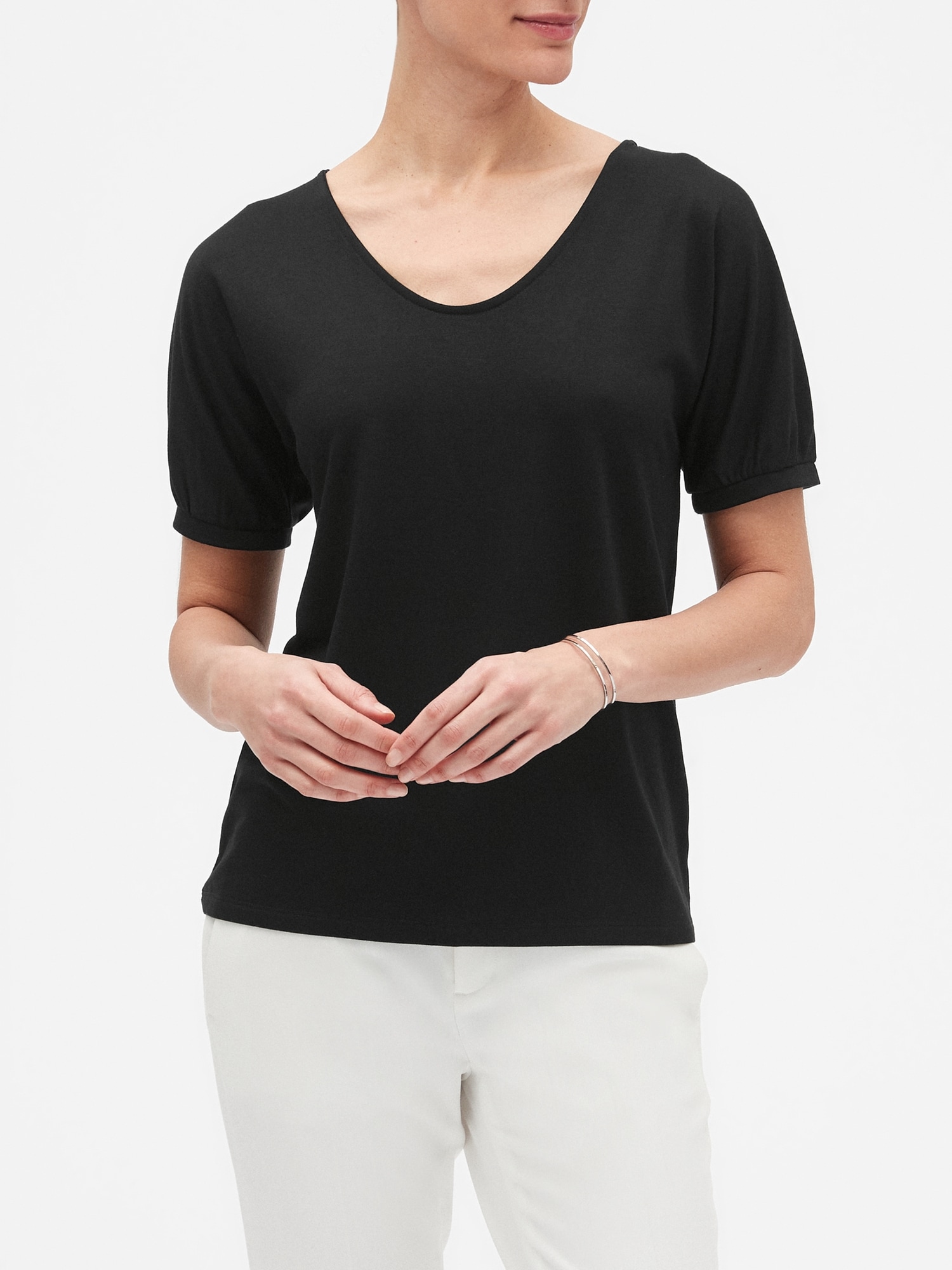 Terry Gather Cuff Top