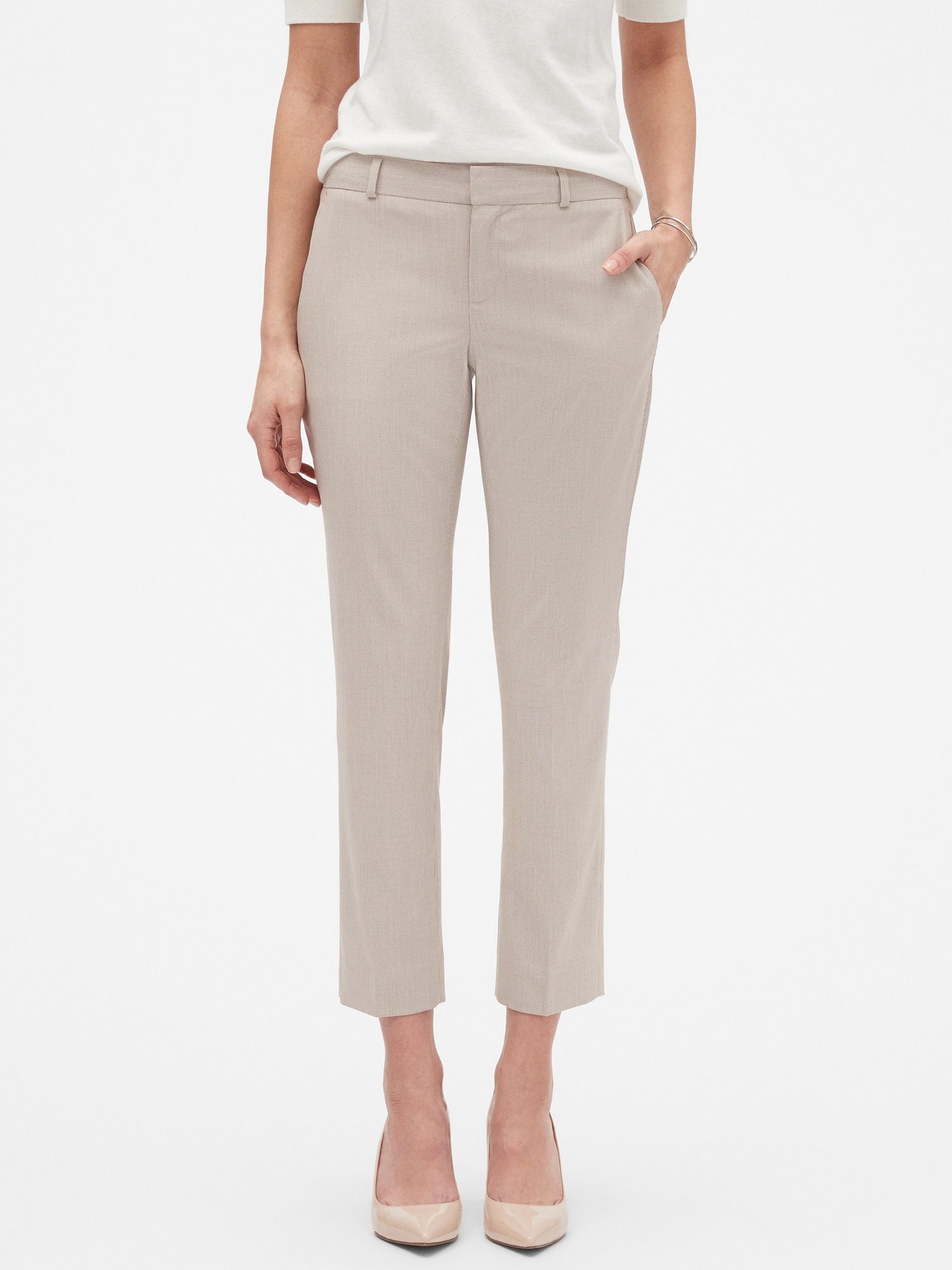 banana republic avery striped pants