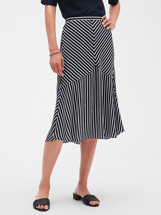 Print Flare Midi Skirt Banana Republic Factory