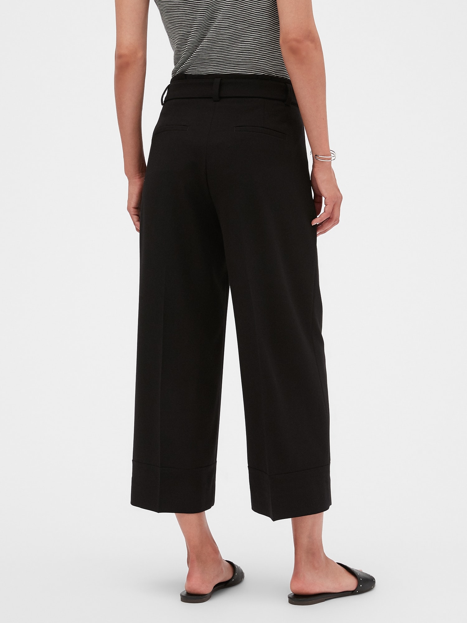 Blake Tie Waist Wide-Leg Crop Pant | Banana Republic Factory