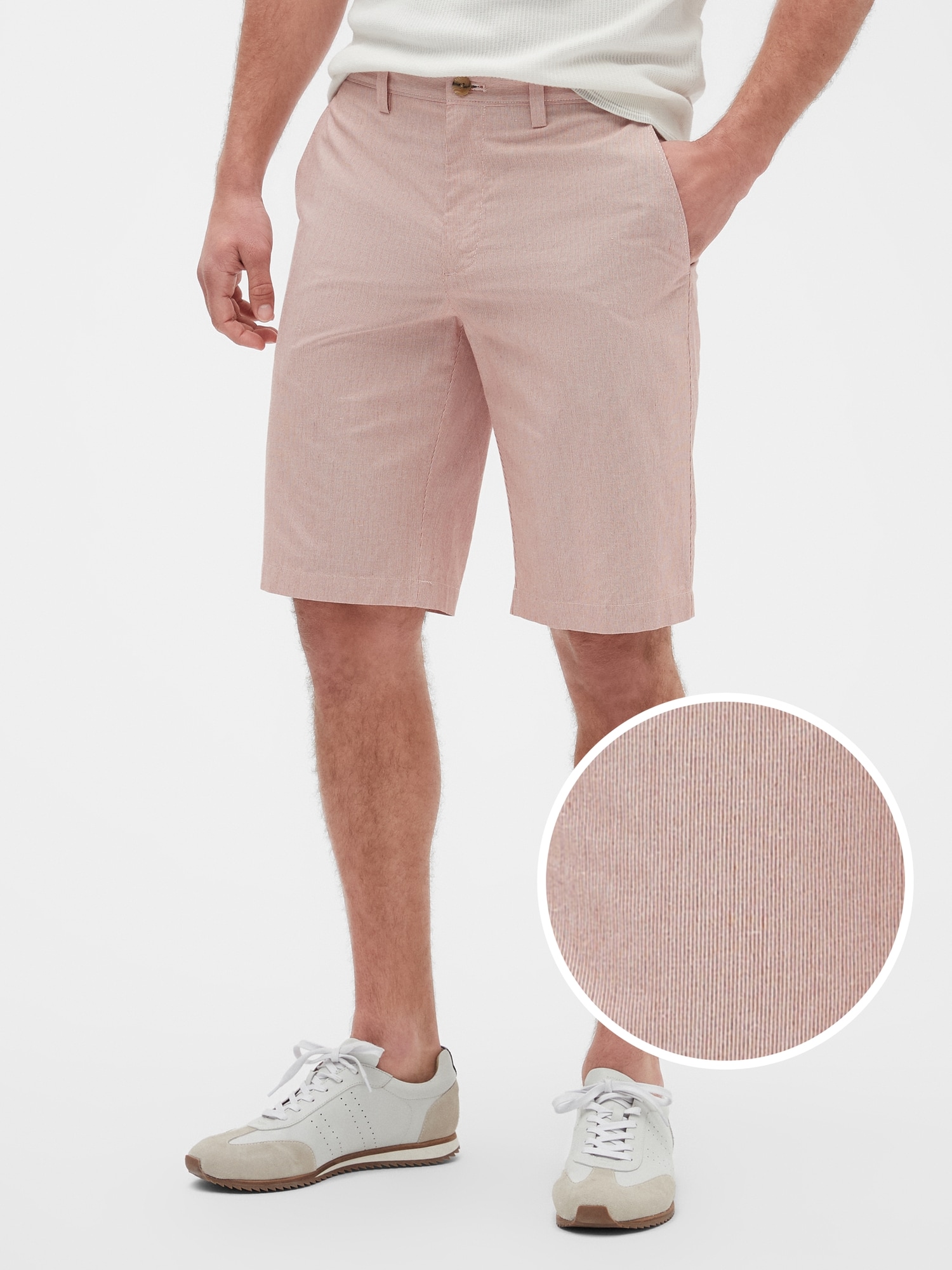 11" Emerson StraightFit Rust Stripe Shorts Banana Republic Factory