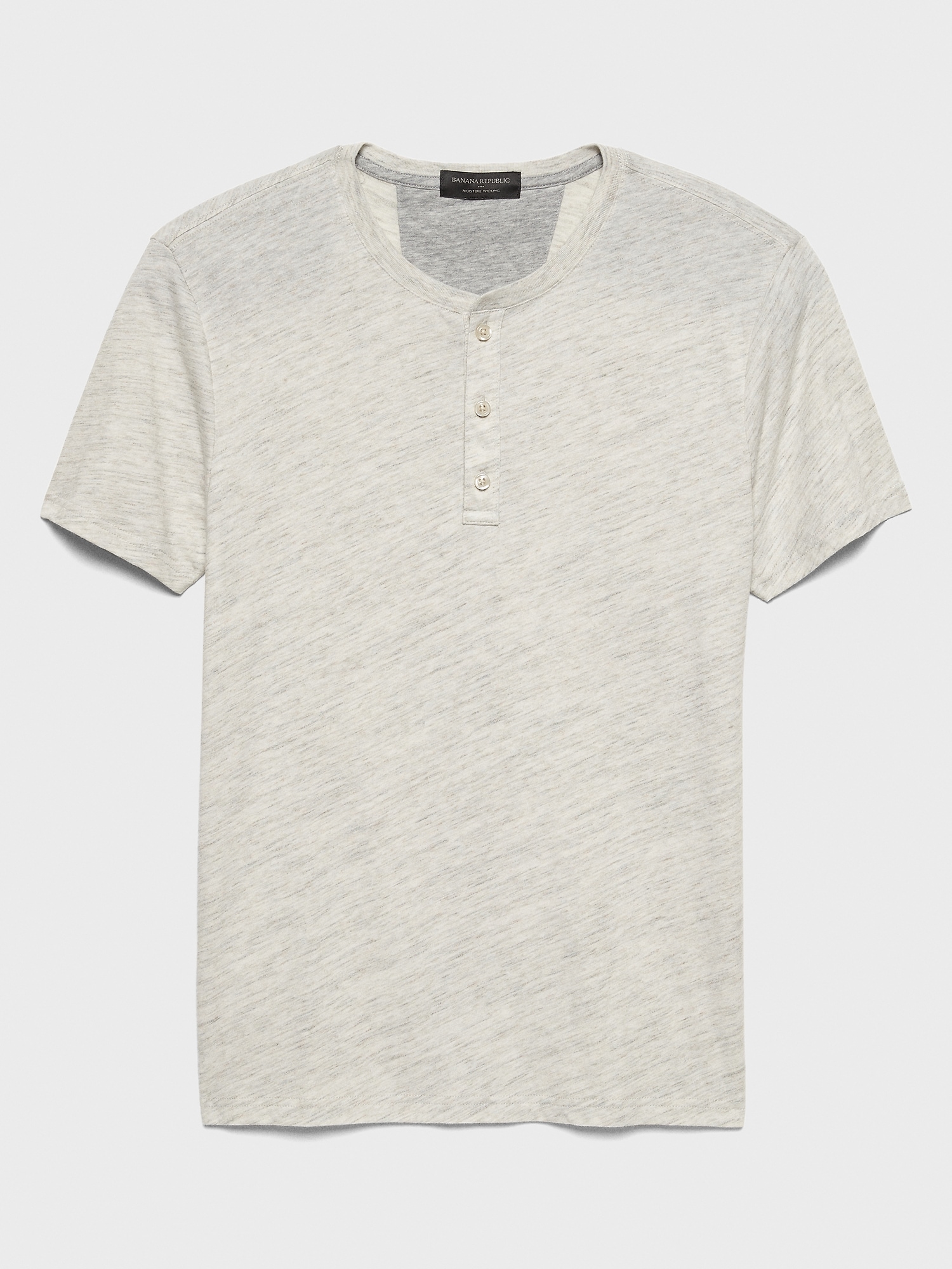 Moisture Wicking Spacedye Henley T-Shirt | Banana Republic Factory