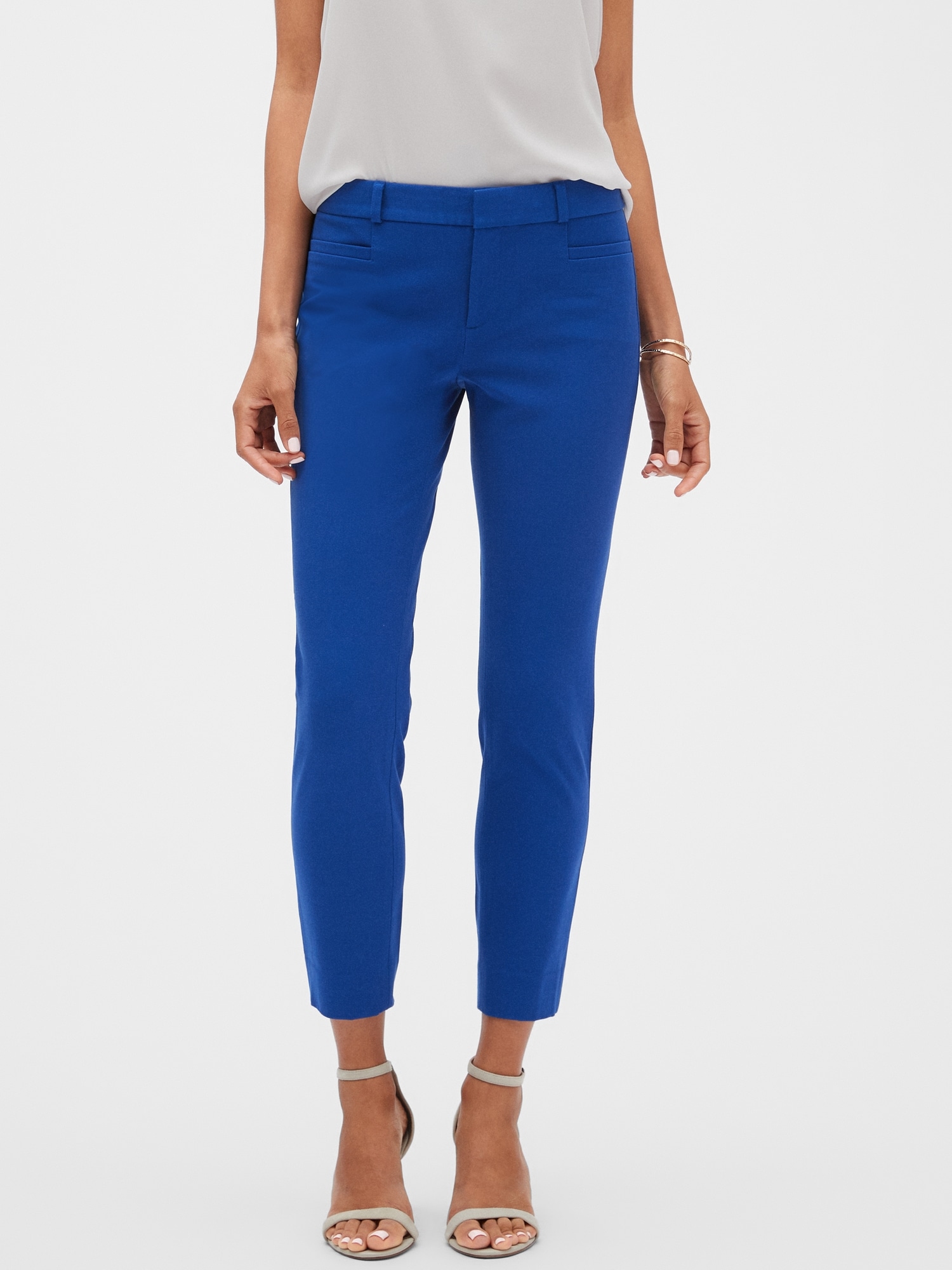 royal blue crop pants