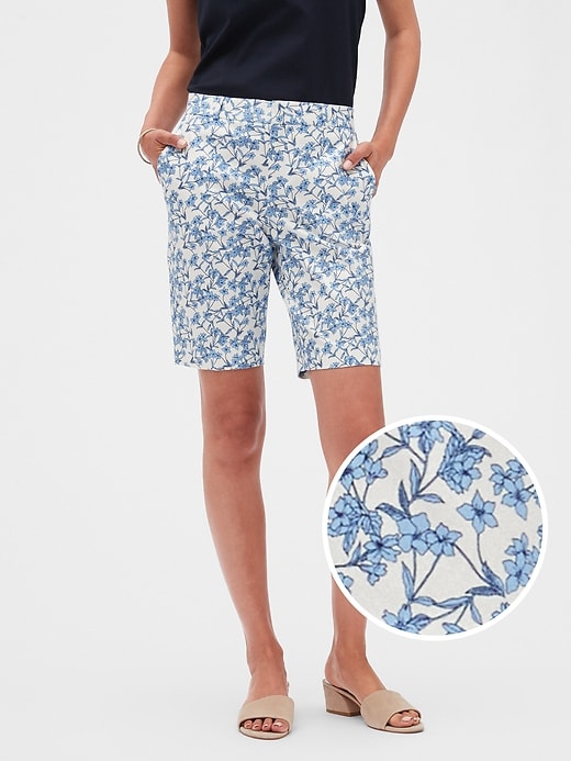 Tailored Floral Print Bermuda Shorts - 10 inch inseam | Banana Republic ...