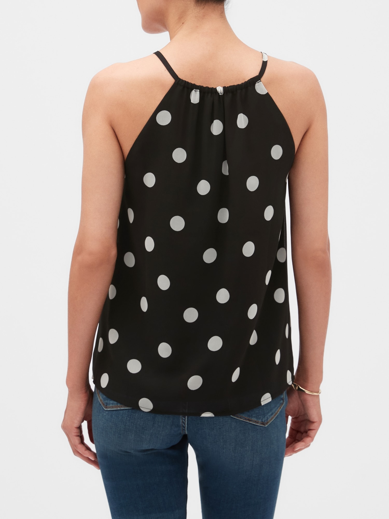 Dot Print Halter Top