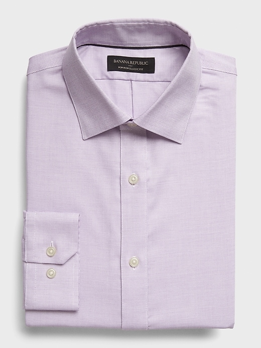 Classic-Fit Non-Iron Purple Shirt | Banana Republic Factory