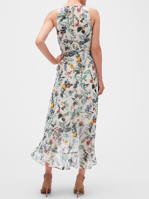 Floral Print Flounce Maxi Dress | Banana Republic Factory