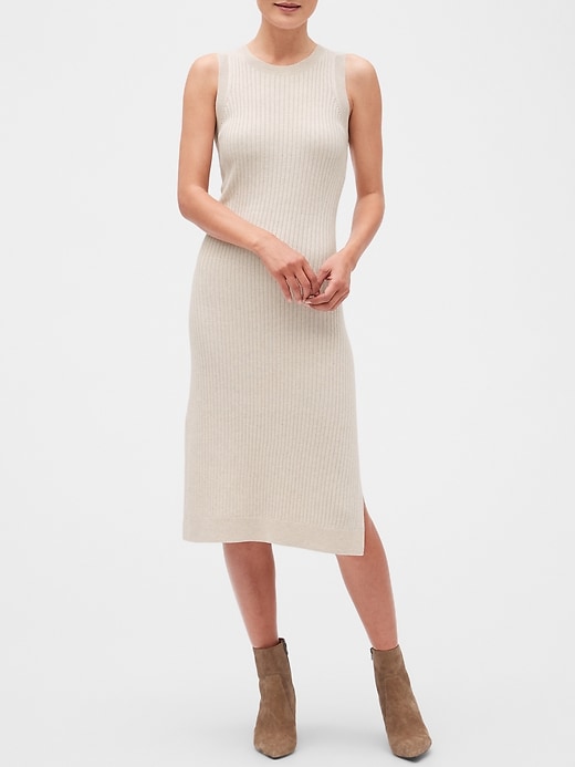 ribbed fitted knit dress