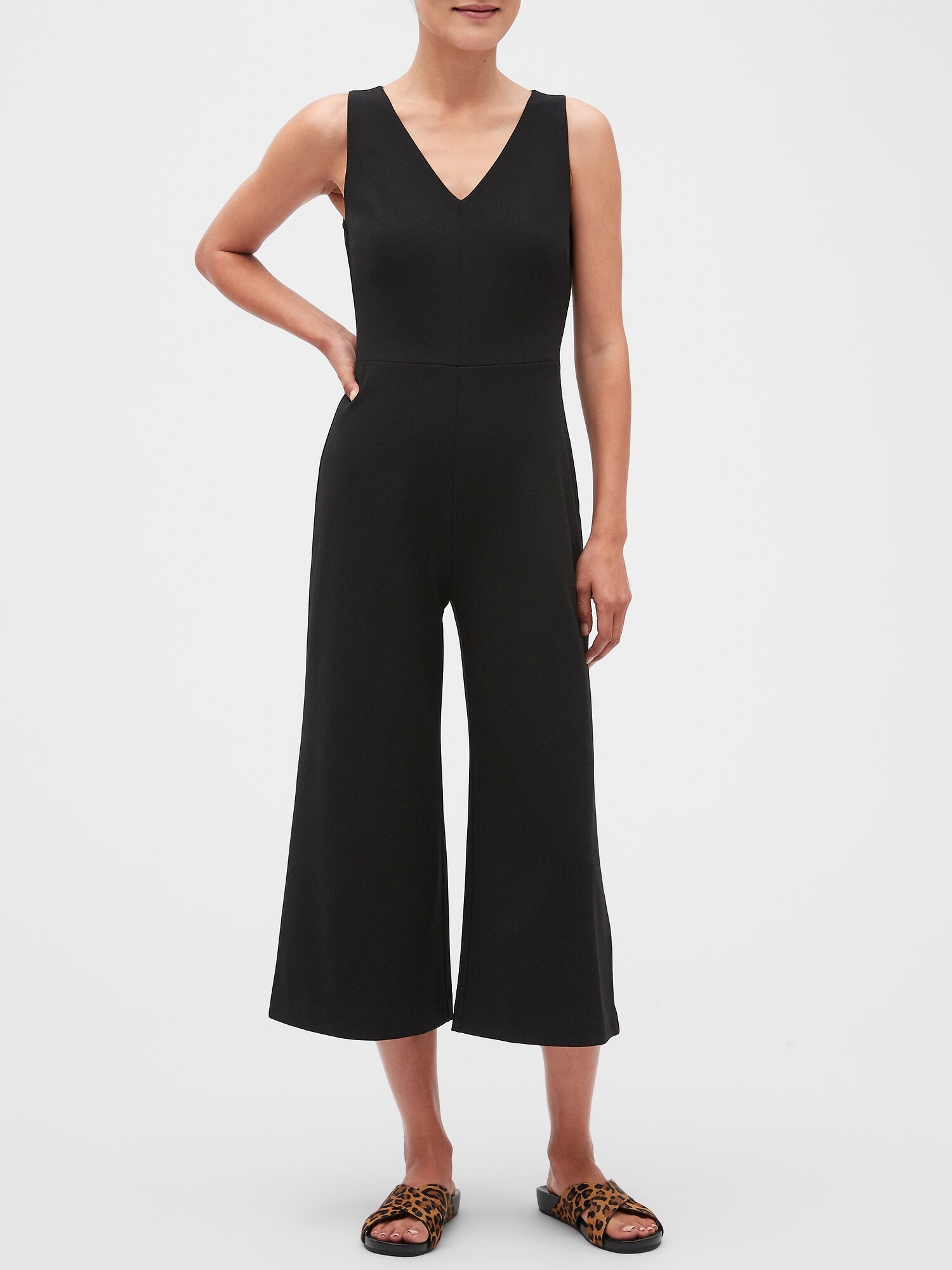 Crop store jumpsuit petite