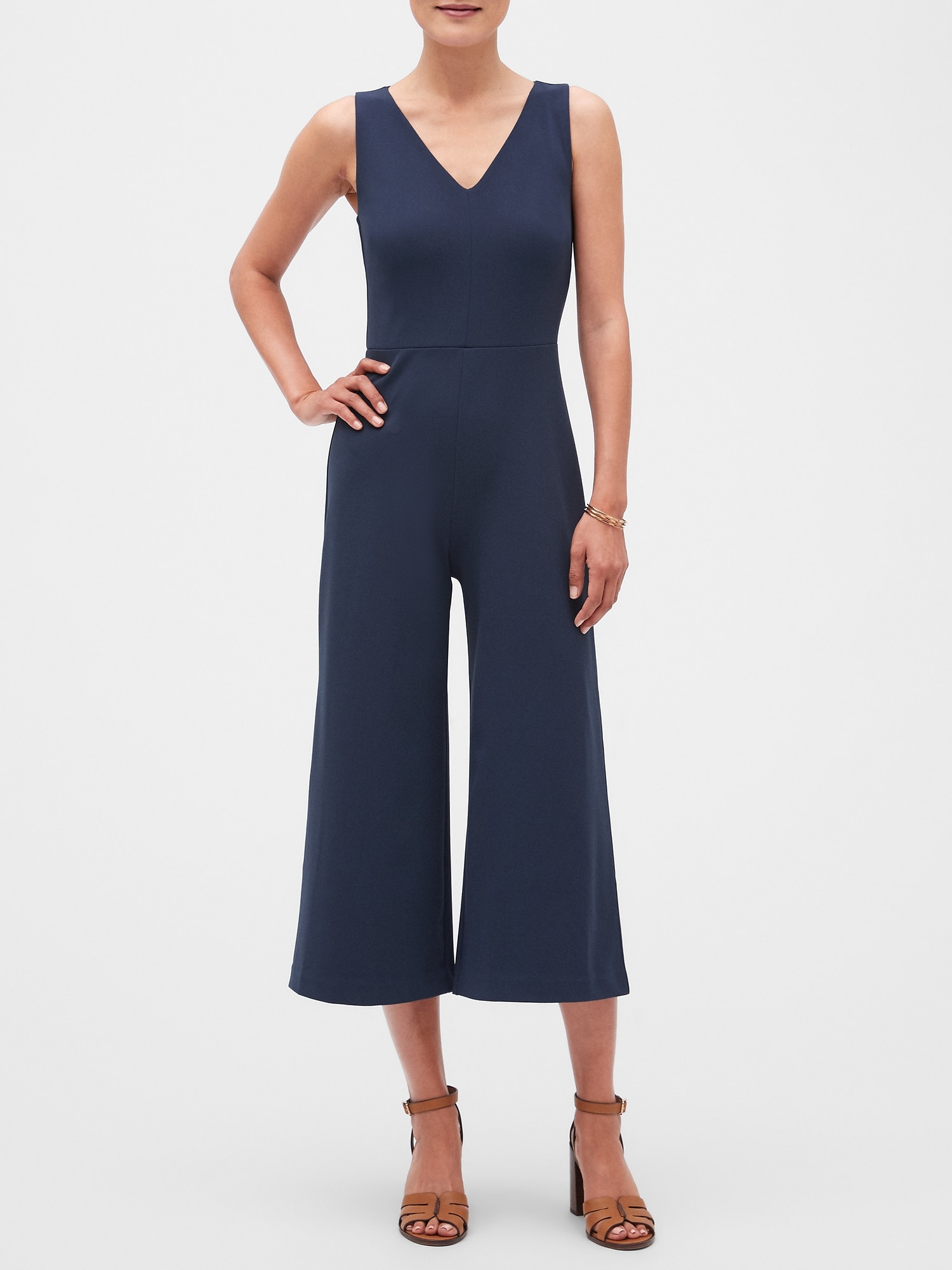 banana republic v neck jumpsuit