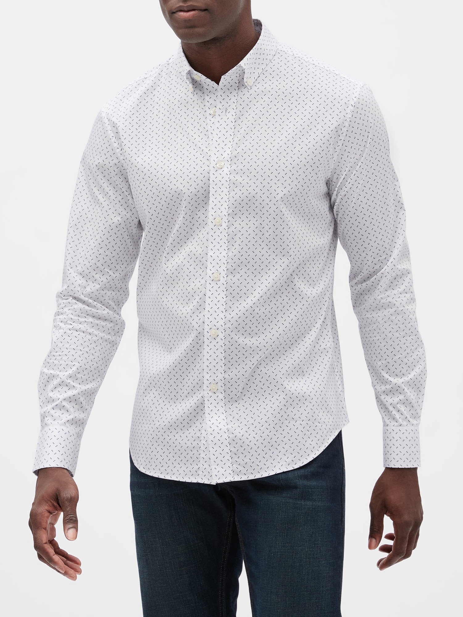 Chemise Homme Banana Republic Slim Fit Large - Col 16-16.5 Manches 34/35 - Coton - Occasion TB