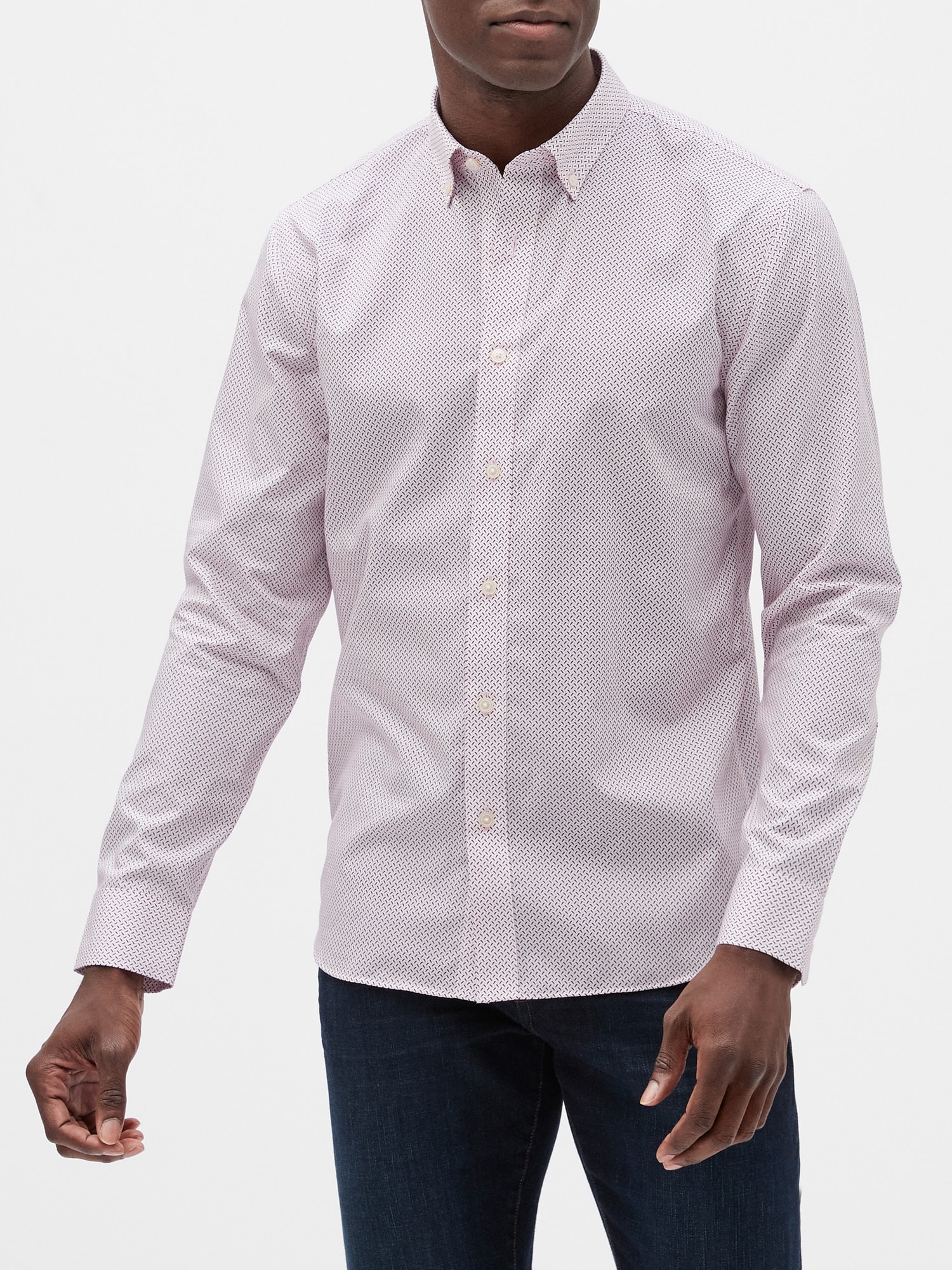 SlimFit Untucked NonIron Shirt Banana Republic Factory