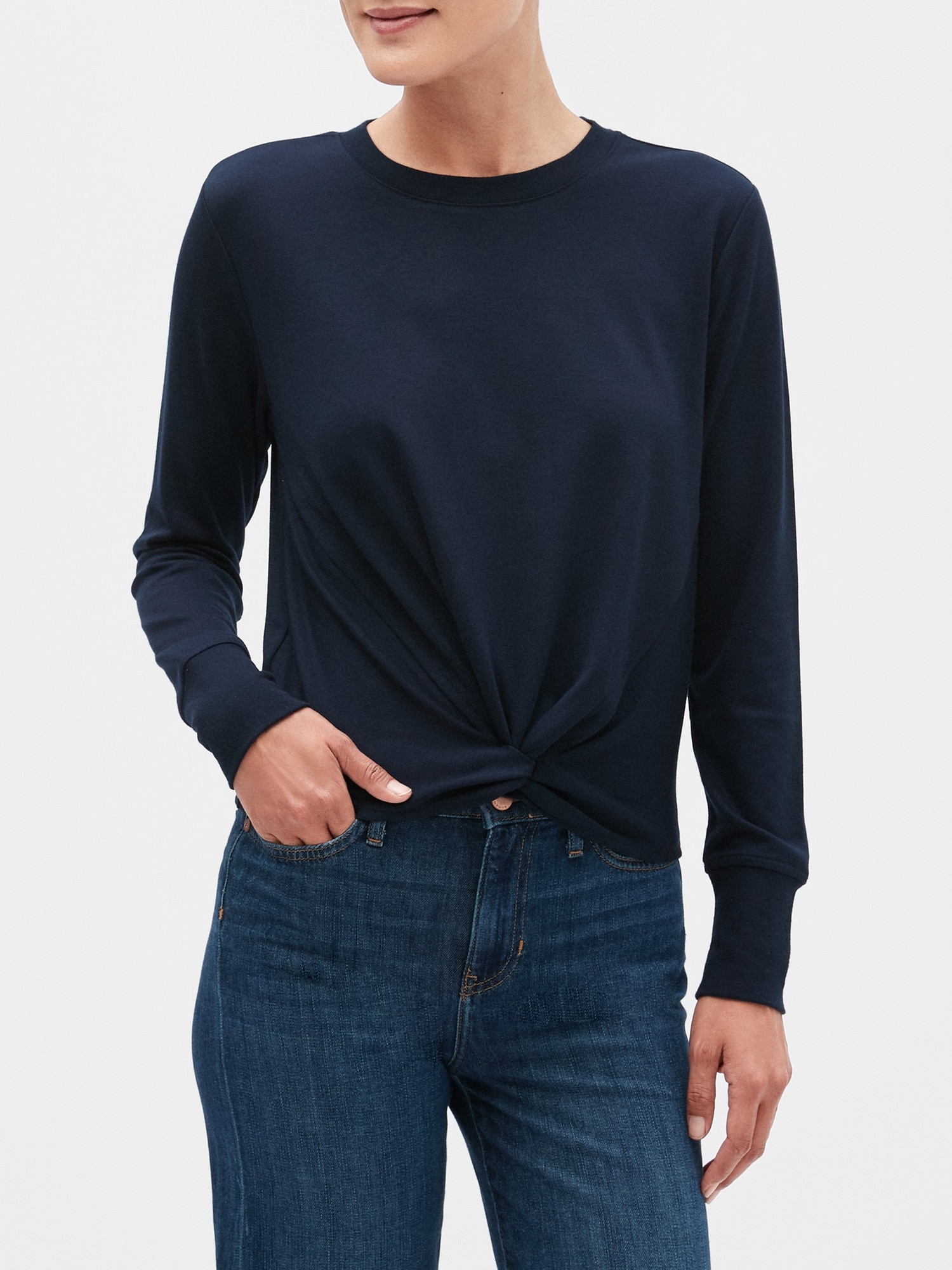 Twist-Front Sweatshirt