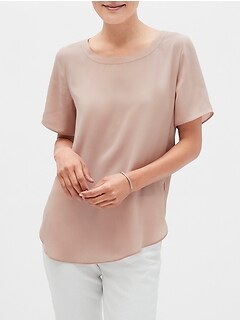 banana republic high low hem top