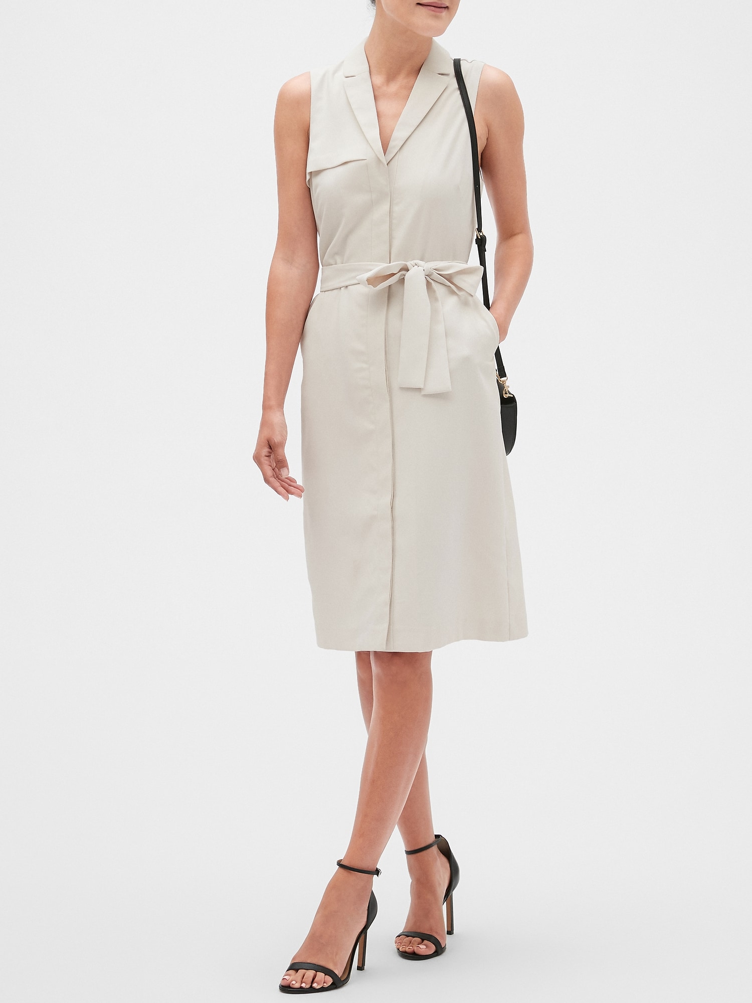 Banana republic best sale sleeveless trench dress