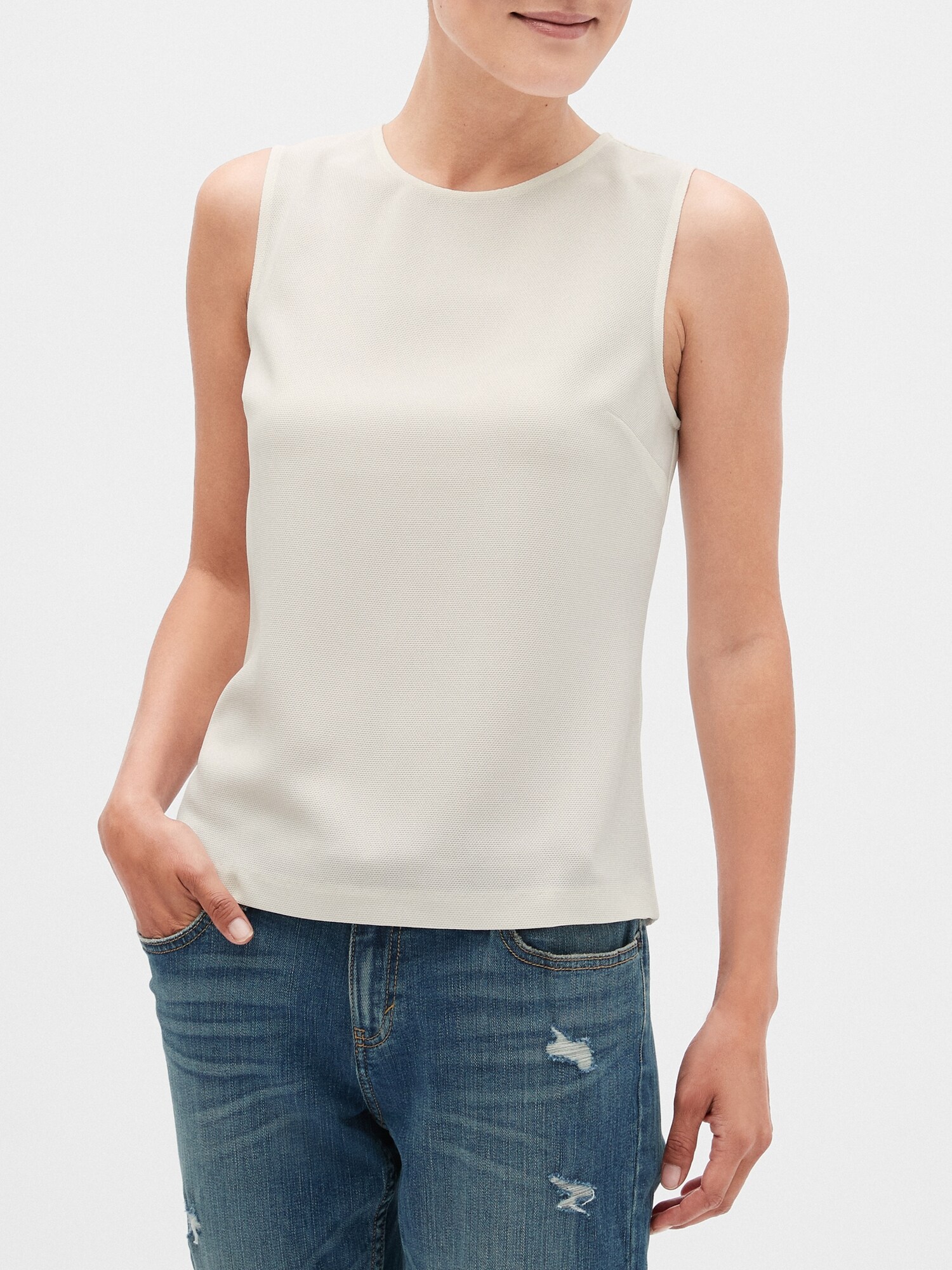 Petite Textured Shell Top | Banana Republic Factory